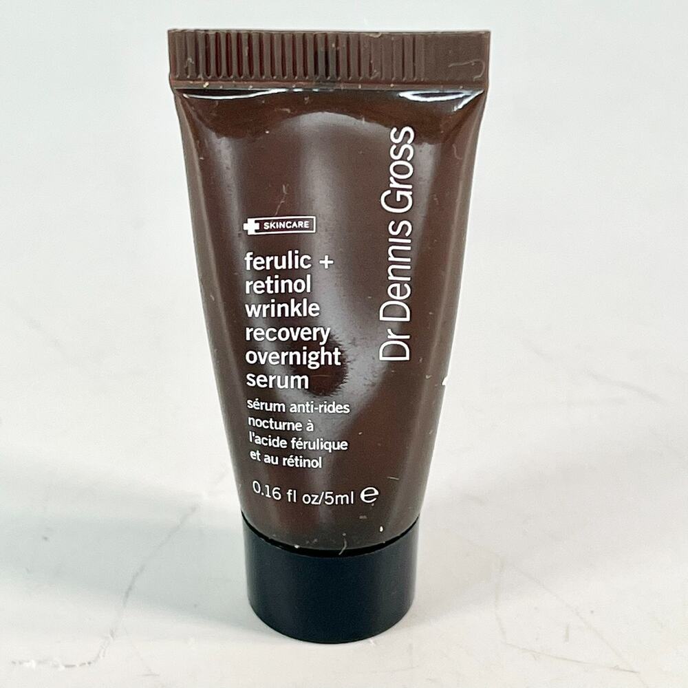 Dr. Dennis Gross Ferulic Retinol Wrinkle Recovery Overnight Serum Travel .16 New
